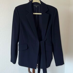 Theory blazer navy tie front